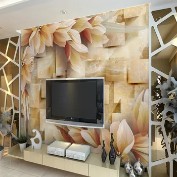 

Flower & Wood 8D Papel Mural wallpaper for Living Room TV Background 3D Wall Photo Mural Wall paper wall sticker 3d Wall Murals