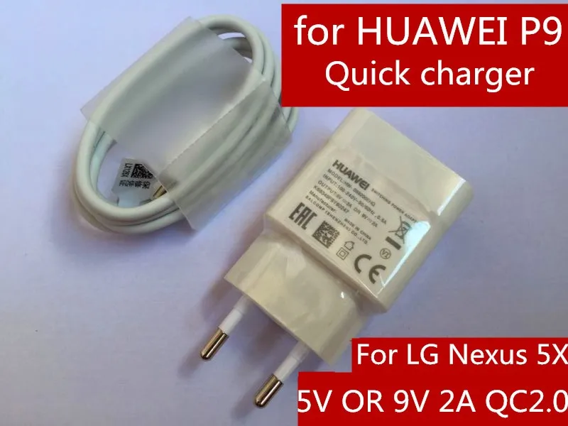 

Gogo Eagle 9V 2A Original For HUAWEI USB Charger + Original Cable for HUAWEI nova2s P9 LG V20 G5 5X Asus
