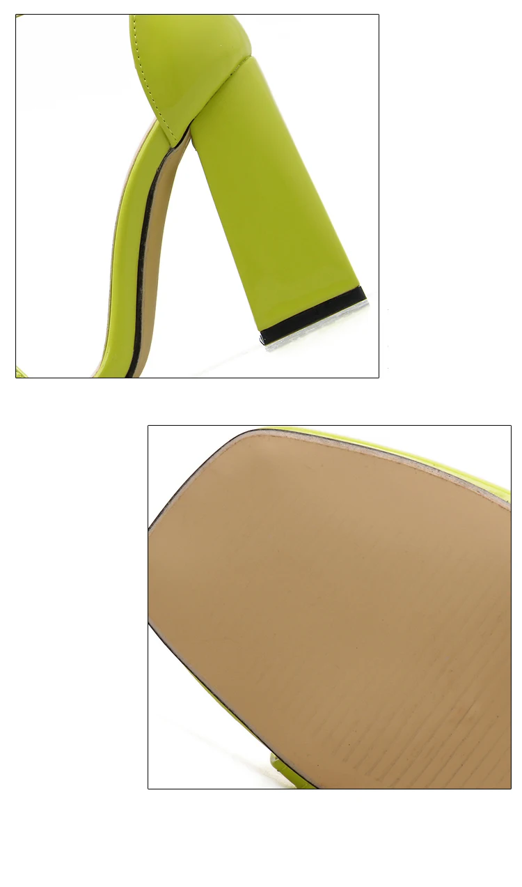Aneikeh/ г. Новые летние женские сандалии пикантные простые однотонные женские в римском стиле с пряжкой и открытым носком на толстой подошве цвет черный, зеленый