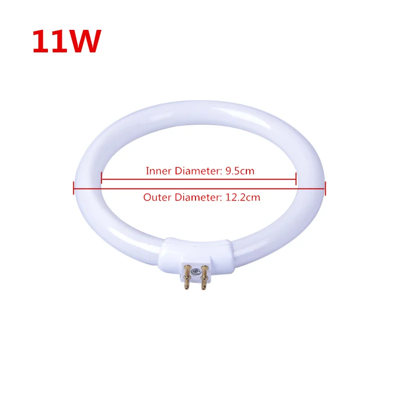 T4 кольцевые трубки анти-четыре-контактный 11W 110V& 220V увеличительное стекло светильник G10q маленькие настольные лампы лампа флуоресцентная кольцевая лампа белая - Испускаемый цвет: 11W