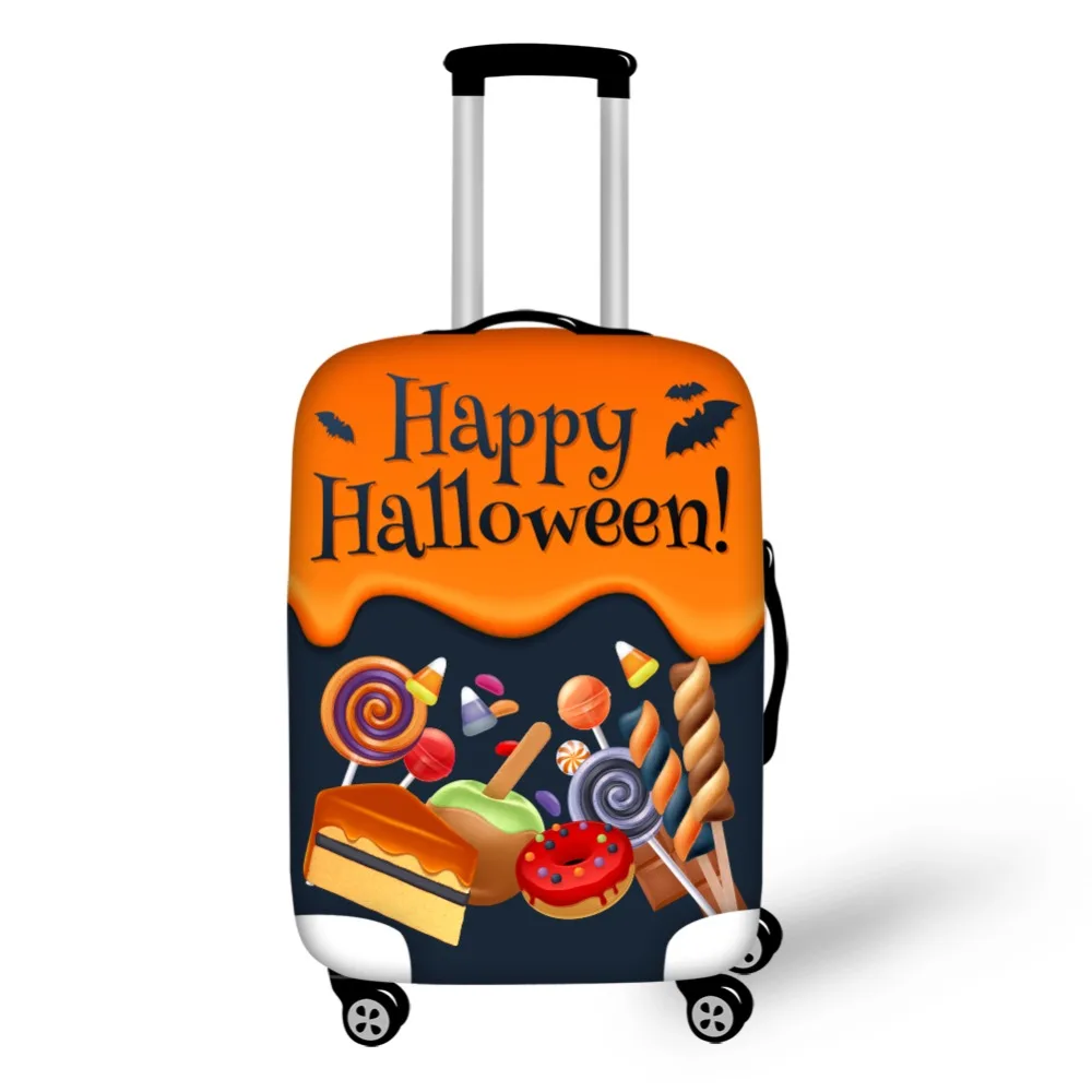 

Wholesale Halloween Dogs Print Luggage Cover Vintage Dustproof Elastic 3D Skull Travel Suitcase Protective Covers FORUDESIGNS