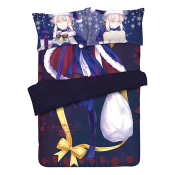 

Fate/stay night saber Anime Bedding Sheet Bedding Sets Bedcover Pillow Case 4PCS