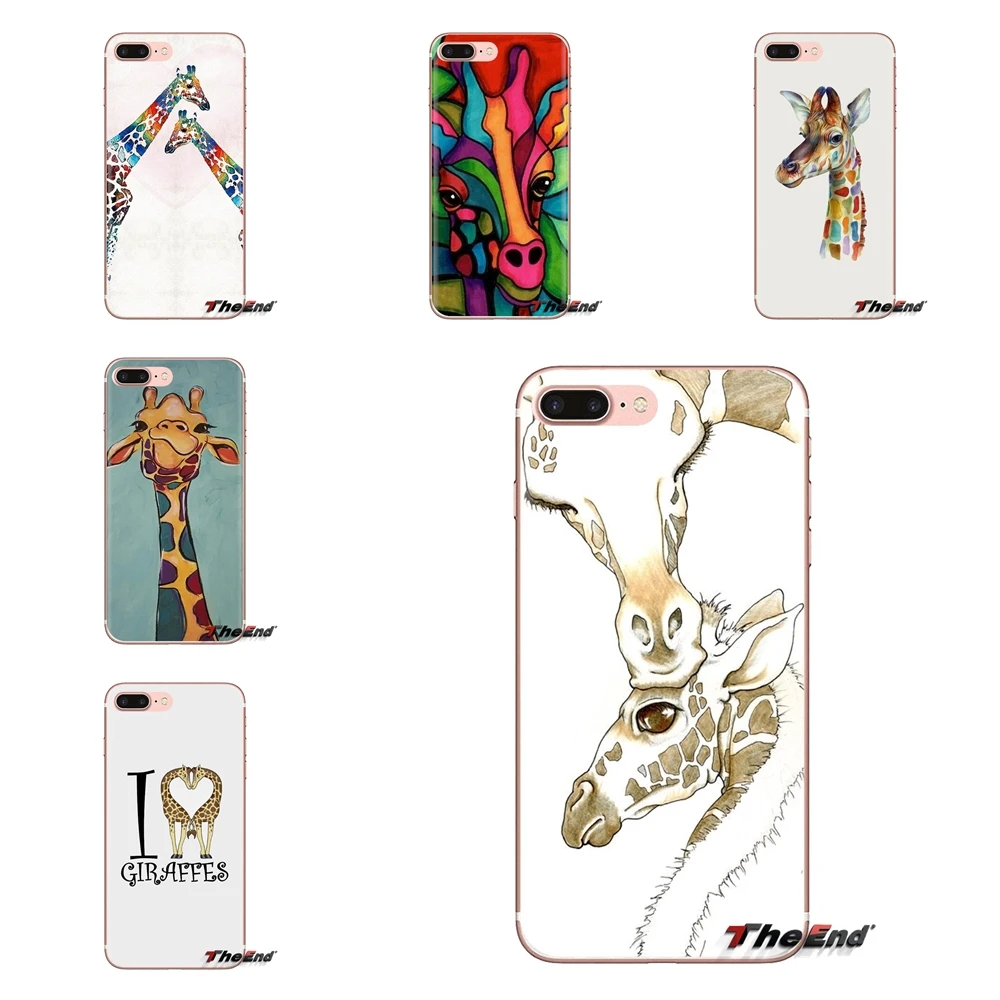 

For Samsung Galaxy S3 S4 S5 Mini S6 S7 Edge S8 S9 S10 Plus Note 3 4 5 8 9 Soft Transparent Shell Covers giraffe art
