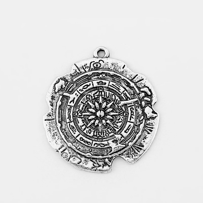 

4pcs Ethnic Clan Tribe Viking Slavic Silver Tone Charms Amulet Pendant For Diy Necklace Jewelry Findings Accessories Bijoux
