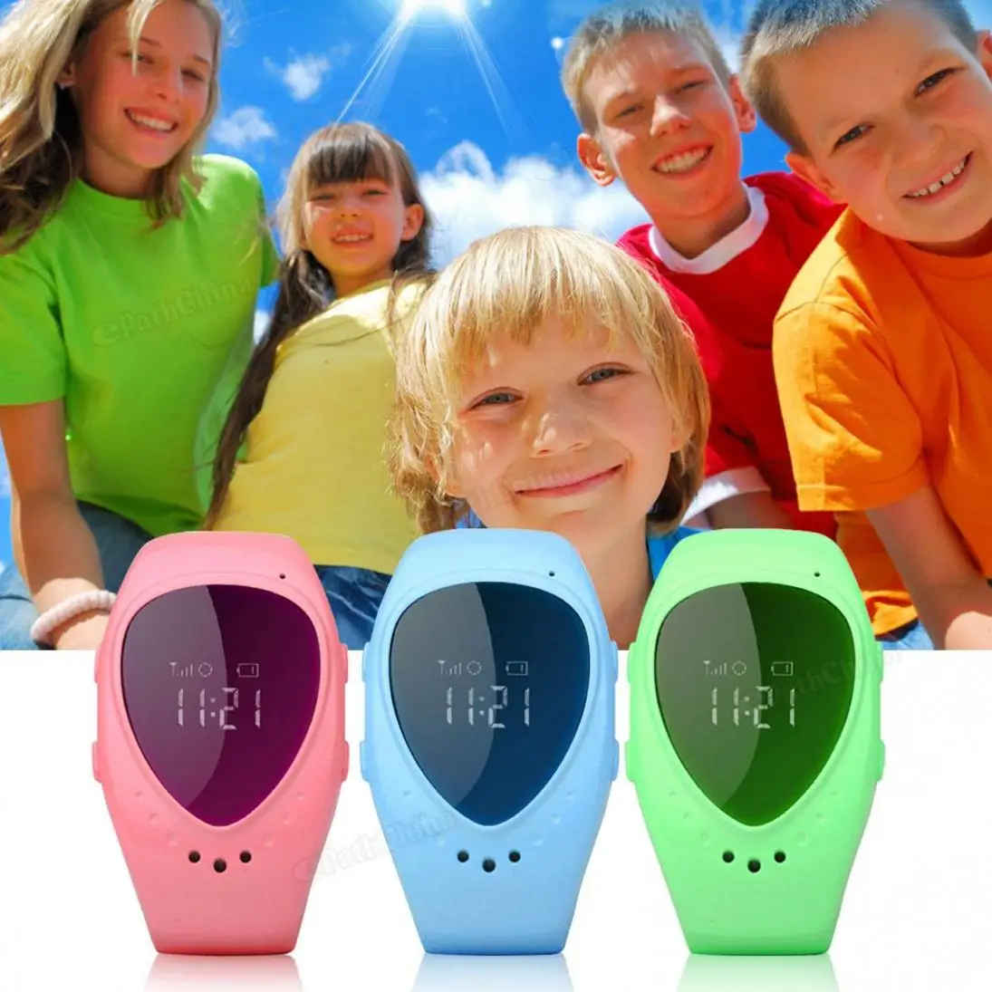 

Waterproof GPS Smart Tracker Watch RF - V22 for Kids with The Function of SOS Help / Calling By One Key / Voice Monitoring