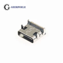 10 шт./партия USB3.1 16 pin type-C DIP плоский край 30 в 3A Micro USB Разъемы женский порт Jack хвост розетка электрические клеммы