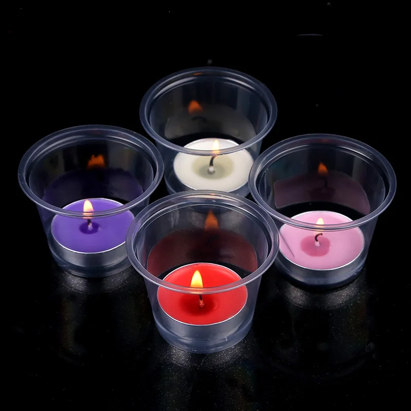 50pcs Disposable Plastic candle holders Thickening Windproof Candle Cup