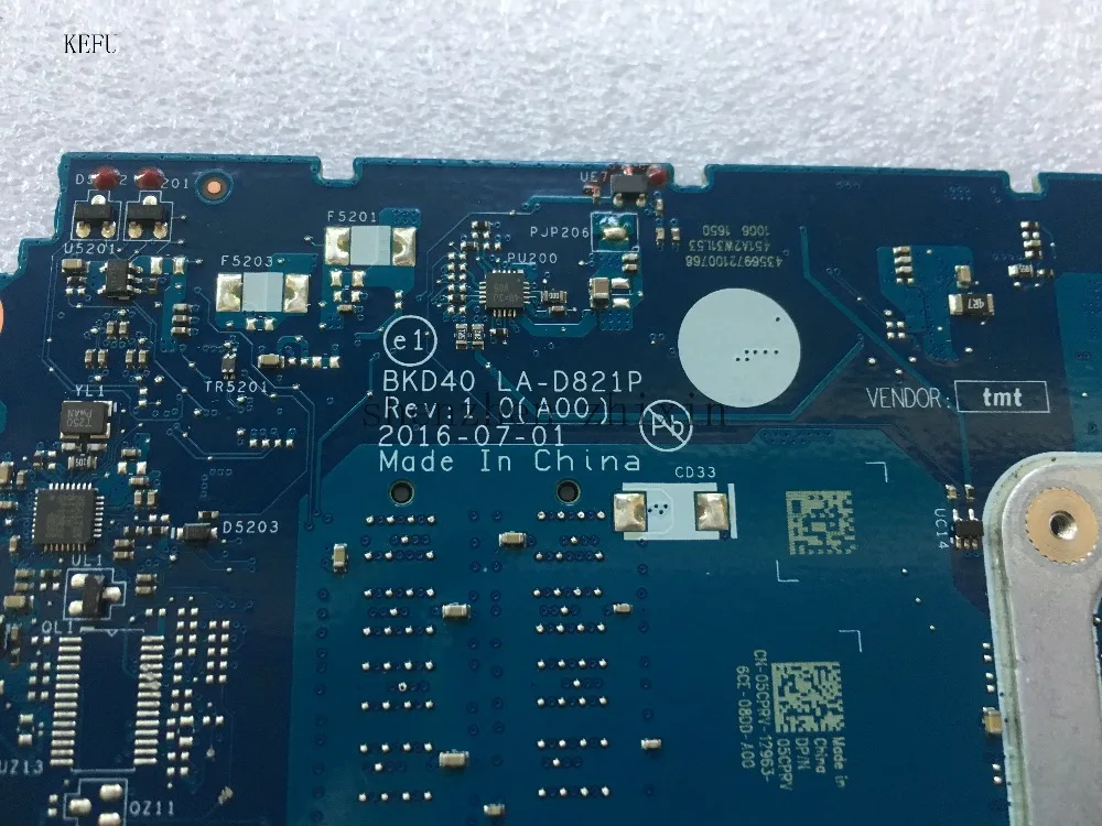 Материнская плата KEFU для ноутбука DELL 7460 7560 BKD40 LA D821P REV: 1 0 (A00) CN 05CPRV 05CPRV|Материнские