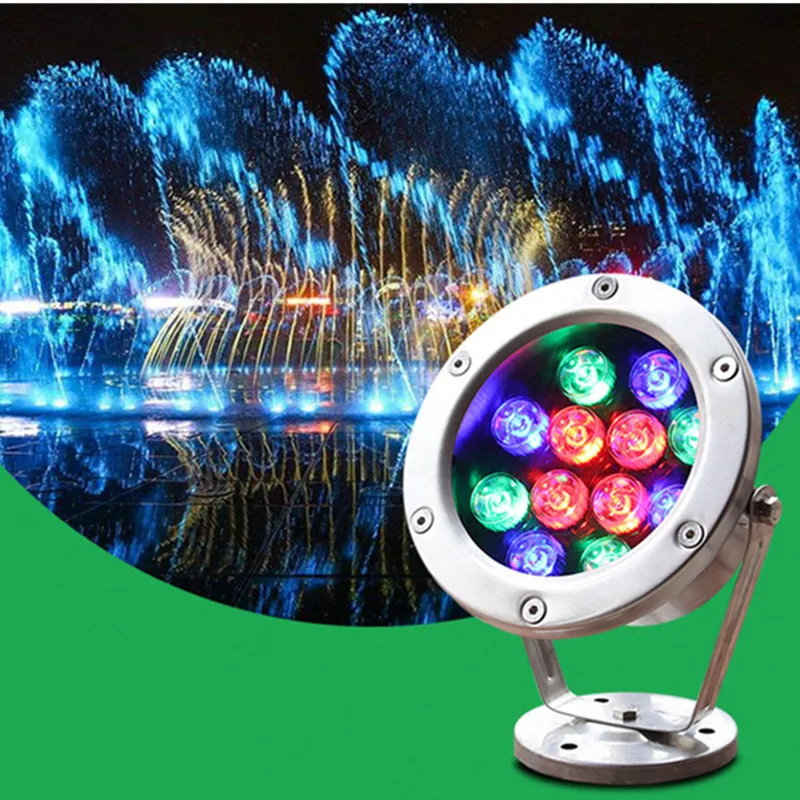 

Led Underwater Lamp Dc24v Ip68 Rgb Variable Color Spot Light Fish Pond Landscape Fountain Waterproof Multicolor Pool Spotlight