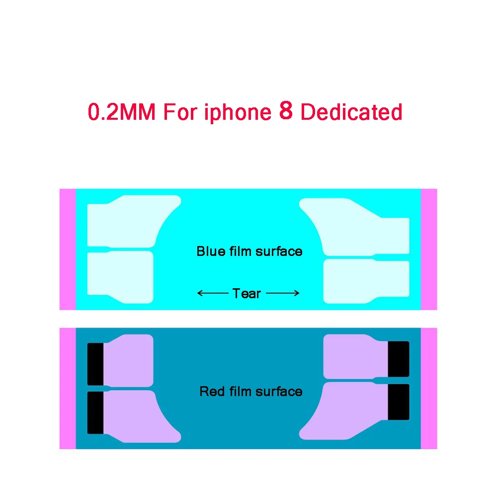 Батарея клейкая наклейка клейкая лента двусторонняя для iPhone 7 8 Plus X 5S 6 6s Plus телефон батарея замена полосы для samsung sony