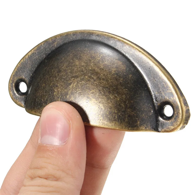 1pc Kitchen Cupboard Door Cabinet Cup Drawer Furniture Antique Shell Pull Handle 1pc Kitchen Cupboard Door Cabinet Cup Drawer Furniture Antique Shell Pull Handle