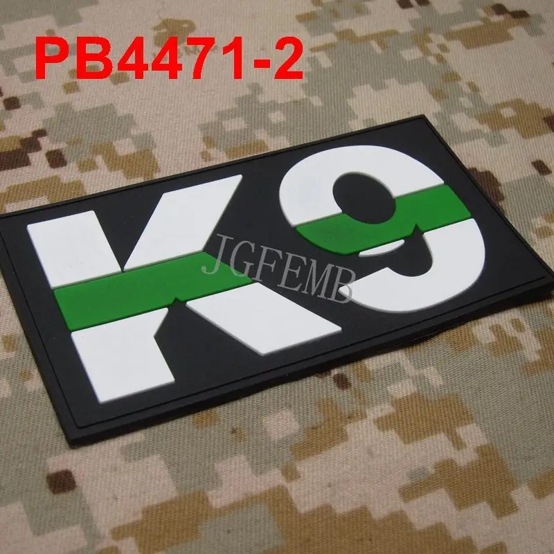 Тонкий синий цвет красный, желтый зеленый линия K9 блок мораль тактических военных 3D ПВХ патч K-9 «Щенячий патруль»