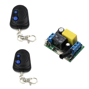 

Promotion AC 220V 1CH RF Wireless Remote Switch Wireless Light Lamp LED Switch Receiver & 2*Transmitters with 2Buttons Hot Sales