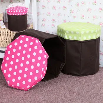 

Foldable Oxford Multi-function Clothes Storage Box Octagonal Storage Stool Creative Home Clothes Kids Toy Storage Organizer Tool