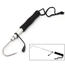 С телескопической, выдвижной рыбный крюк нержавеющая зимняя Морская Рыбалка Копье Крюк снасти