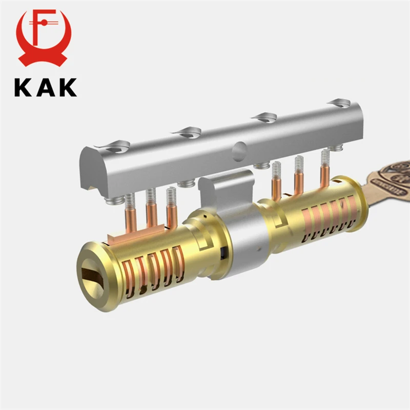 KAK латунный цилиндр C ранг меди сердцевина дверного замка с 8 ключами высокий уровень безопасности замок ядро двойной открытый анти-Оснастка анти-дрель Аппаратные средства