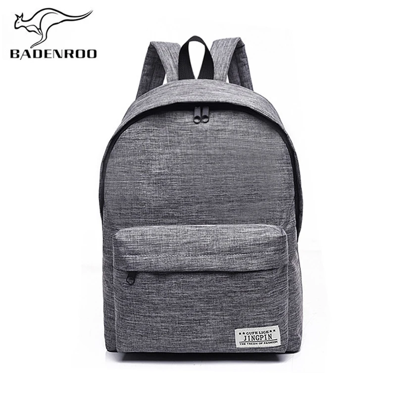 

Badenroo Simple Canvas Backpack School bag For Teenagers Girls Student book Laptop Back pack travel Mochila Men satchel Rucksack