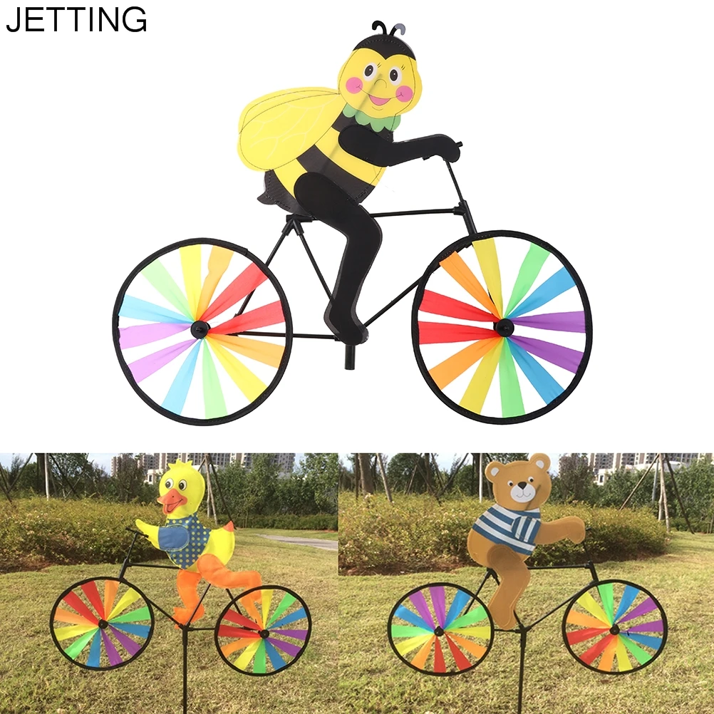 1 шт. милые 3D Животные на велосипеде стиль цвет отправлен случайным ветряная мельница ветер Spinner Whirligig сад газон двор Декор детские игрушки