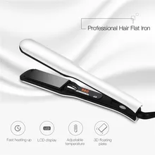 3D плавающий быстрый нагрев Электрический Выпрямитель волос керамический плоский утюжок выпрямитель ЖК-дисплей ионные щипцы для завивки инструмент