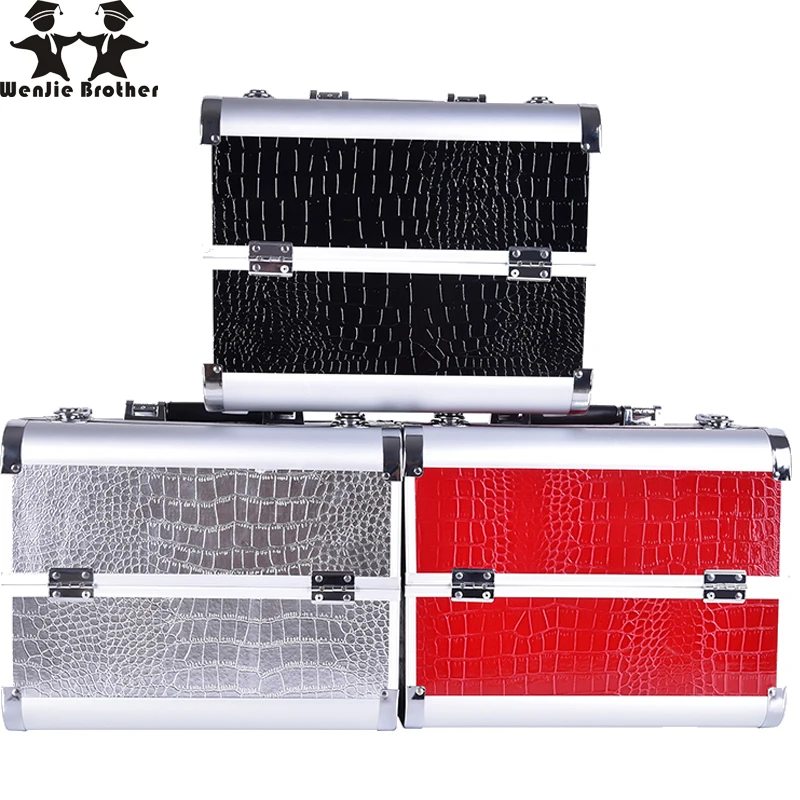 Prix pour Wenjie frère professionnel En Aluminium PUMakeup BoxMakeup Cas Beauté Cas Cosmétique Sac Multi Niveaux Verrouillable Boîte à Bijoux pour le cadeau Prix pour Wenjie frère professionnel En Aluminium PUMakeup BoxMakeup Cas Beauté Cas Cosmétique Sac Multi Niveaux Verrouillable Boîte à Bijoux pour le cadeau