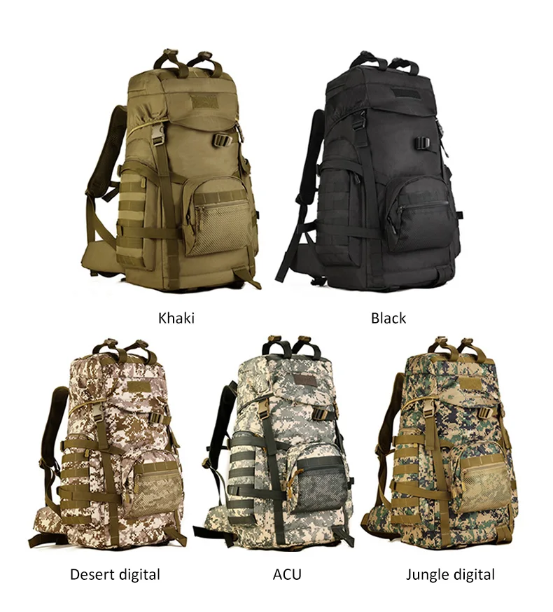 60L мужской военный тактический рюкзак, нейлоновый рюкзак для путешествий, кемпинга, альпинизма, спортивная сумка для улицы, Mochila Blaso XA805WA