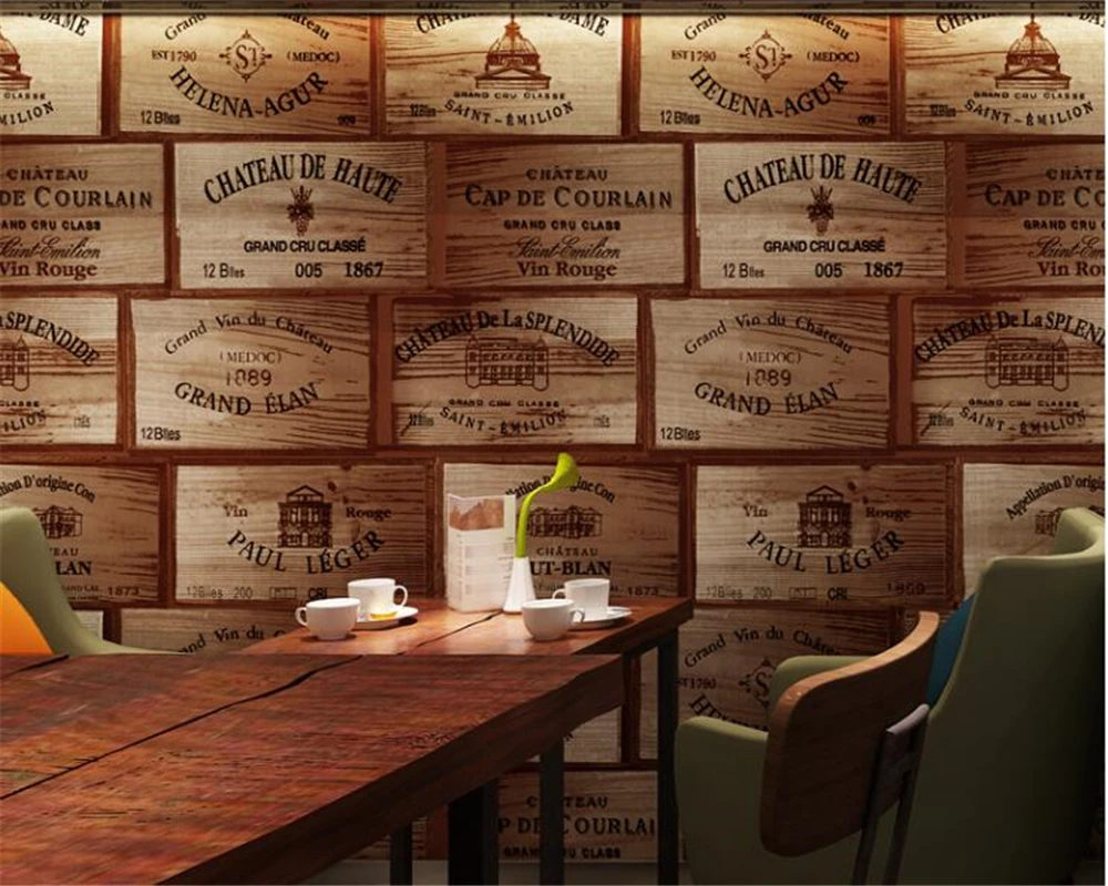 beibehang American country imitation wood grain PVC wood 3d wallpaper Retro wine pattern winery wall paper restaurant background beibehang American country imitation wood grain PVC wood 3d wallpaper Retro wine pattern winery wall paper restaurant background