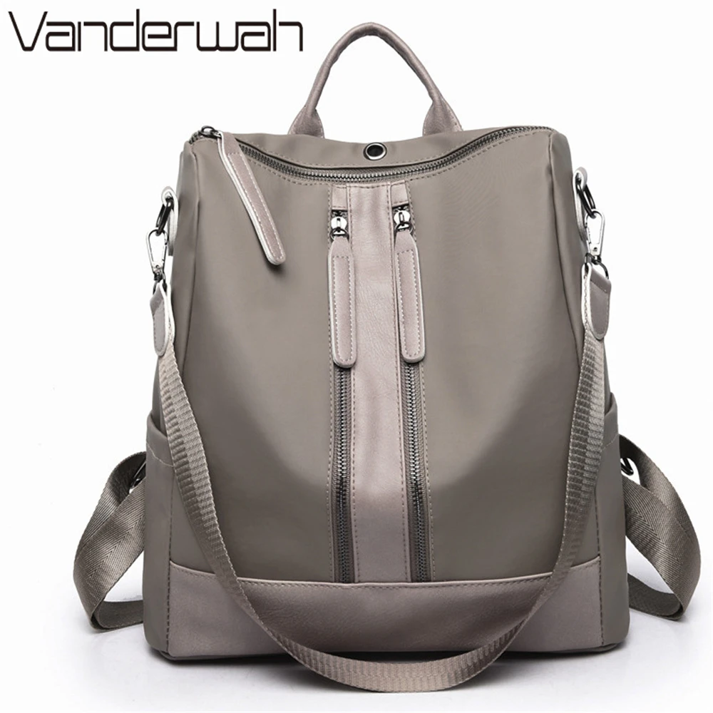 

Double Zipper Multifunction Women Backpack High Quality fashion shoulder bag women Waterproof Oxford Backpack for Teenager Girls