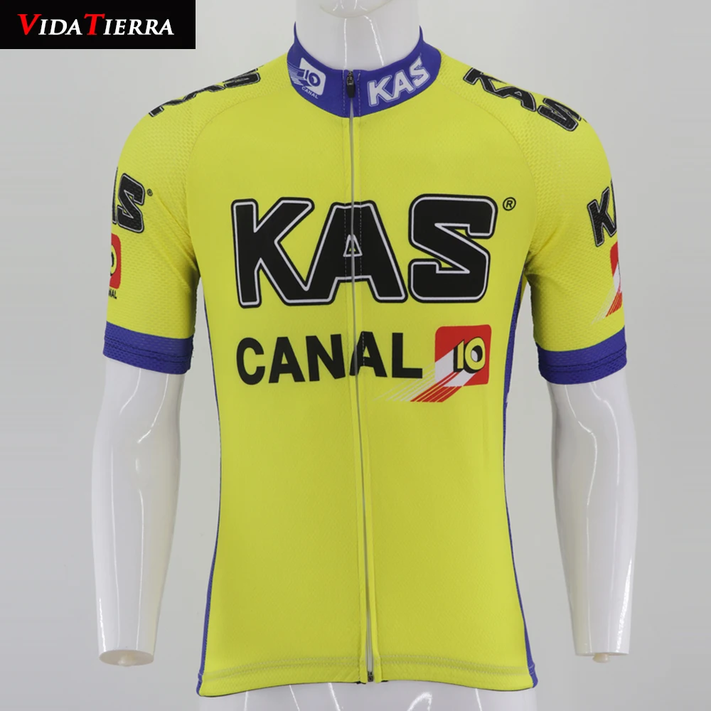 

2019 man VIDATIERRA yellow cycling jersey go pro mtb jersey can custom Outdoor sports classic pro team Clothing lucky cool Retro