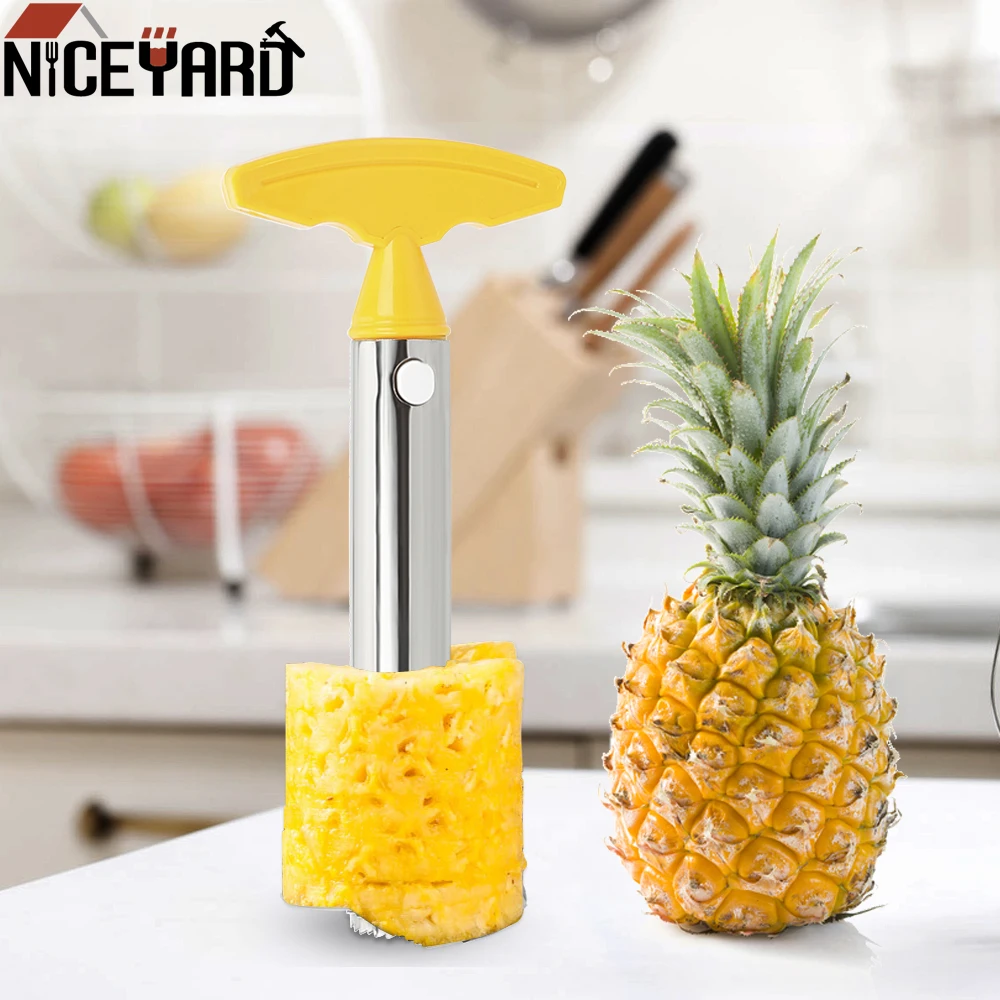 NICEYARD Stainless Steel Pineapple Peeler Spiralizer Cutter Core Peel Slicer Fruit Vegetable