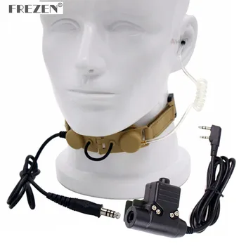 

CS Z Tactical Throat Mic Z003 Air Tube Headset with U94 PTT for BaoFeng UV-5R UV-82 TYT TH-UV8000D Radio Yellow