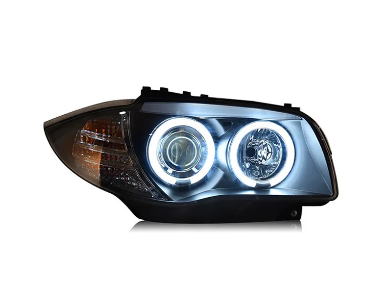 Car Styling for BMW E87 120i 130i Headlights 2004-2011 E87 LED Headlight DRL Lens Double Beam H7 HID Xenon bi xenon lens