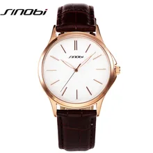 Sinobi Ultra minces simples mode Casual japon Quartz hommes montres d’affaires Gentalman tendance bracelet en cuir montre – bracelet classique cadeau