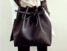 Fashion candy color female all match bucket bag pu leather one shoulder cross body women