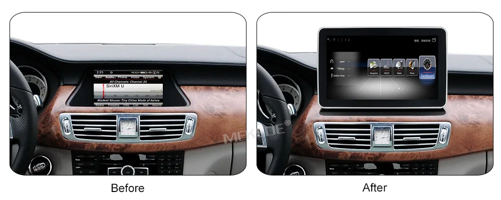 Discount MEKEDE 4G LTE 9inch Car audio radio DVD player for Benz CLS class W218 2011-2013 with gps navigation radio wifi BT 3+32G 7