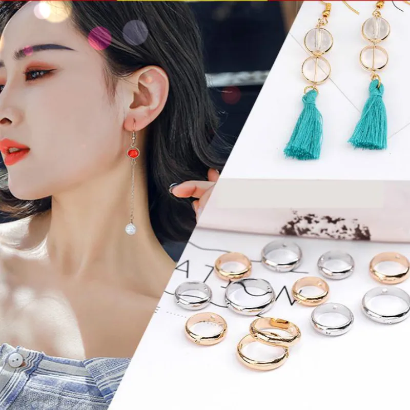 Copper 18 K Gold Jewelry Findings Round Ring With Holes For Jewelry