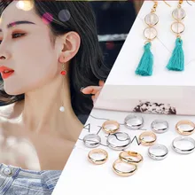 النحاس 18 K الذهب والمجوهرات النتائج حلقة مستديرة مع ثقوب لصنع المجوهرات Diy أقراط اكسسوارات ومكونات(China)