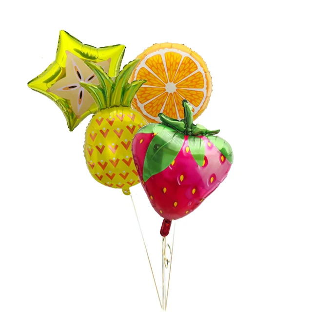 Hawaii тема Фольга воздушных шаров, ананас, арбуз плоды клубники шары летняя украшение для вечеринки в день рождения гелиевый воздух Globos
