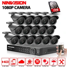 1080N 16CH DVR 16 pc 16ch AHD 1080 P Sistema de câmera de Segurança de vídeo Kits de vigilância cctv dvr hdmi 1080 p NVR 3g wifi Câmera Da Bala