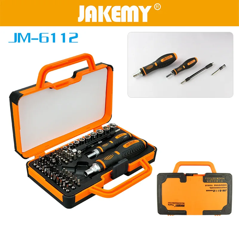 

JAKEMY 69 in 1 Precision Screwdriver Socket Set Repair Kit for Laptop Household Appliances Cell Phone Repair Hand Tools Set