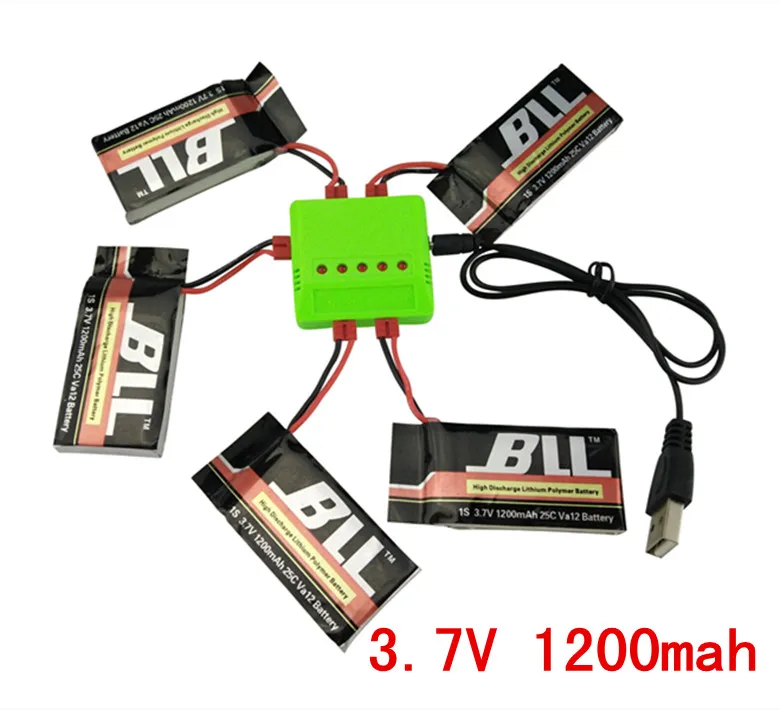 5PCS 3.7V 1200mah Battery and Charger for SYMA X5HW X5HC RC Quadcopter Accessories Parts