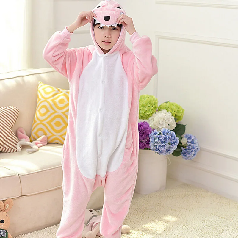 Dinosaur Kigurumi Onesie Pajamas Set Animal Cosplay Costume Children Party Wear cosplay costumes children pajamas kigurumi pajamas
