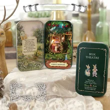 Кукольный домик ручной работы миниатюрный 3D деревянные головоломки миниатюрный кукольный домик дом с мебелью кукла, подарок на день рождения, подарок на игрушки-в счастливой углу