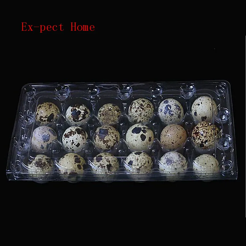 

450pcs/lot 18 Holes 198*41*133cm Quail Eggs Container Plastic Clear Egg Packing Storage Boxes Wholesale Free Shipping