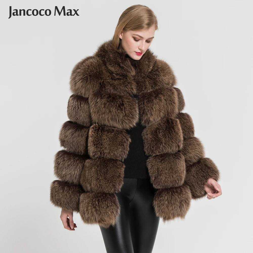 

2019 New Arrival Women Luxury Fox Fur Coat Top Quality Winter Thick Warm Fur Jacket Fashion Outerwear S7362