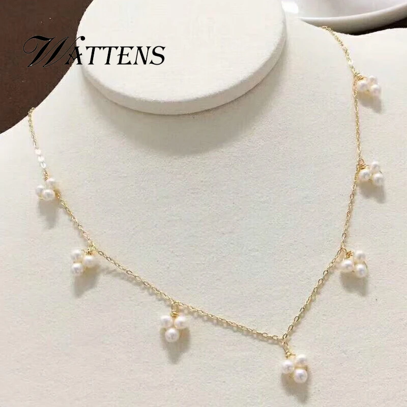 

Natural Freshwater Pearl Necklace Pendant for Woman Bohemian Sweet Romantic Star White Pearl Wedding Party Birthday Gift new