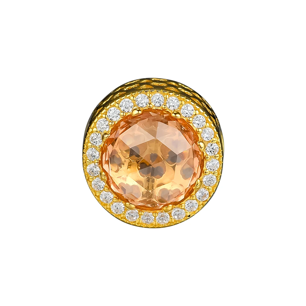 

CKK Beads FOR Jewelry Making DIY Sterling-Silver-Jewelry Golden Radiant Hearts Bead Charm Silver 925 Original Berloque Perles