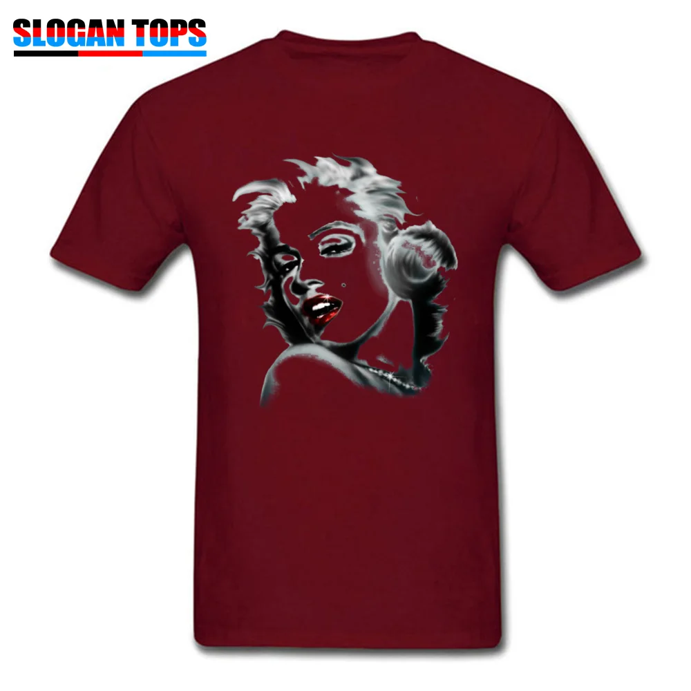  Men Tshirts Marilyn Monroe 12659 Europe Tops Tees 100% Cotton Round Collar Short Sleeve Group T Shirt Lovers Day Marilyn Monroe 12659 maroon