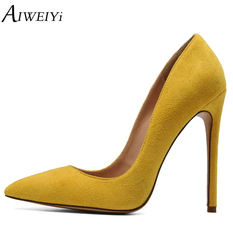 

AIWEIYi Women Pointed Toe High Heels Stiletto Pumps Ladies Slip On Wedding Party Basic Shoes Black Red Women High Heel Shoes