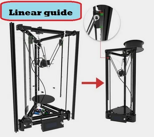 3D printer DIY learning package injection version of delta parallel arm Kossel linear guide rail Full kit