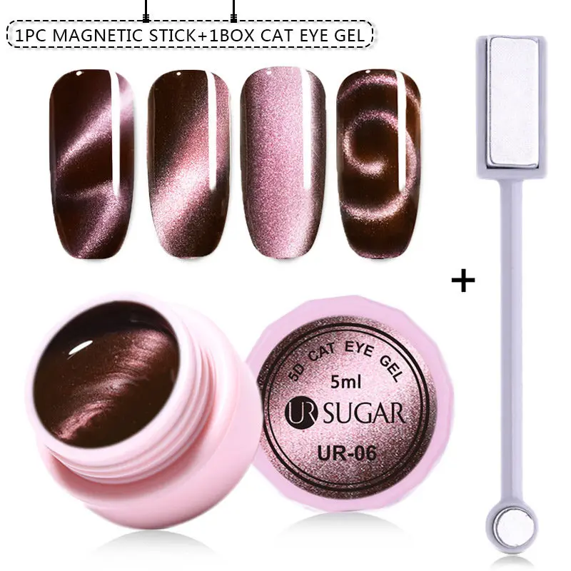 Ur Sugar сильная Магнитная палочка для ногтей 3D эффект кошачьих глаз магнит для УФ-рисования УФ гель лак для ногтей лампа для гель-лака - Цвет: Светлый хаки
